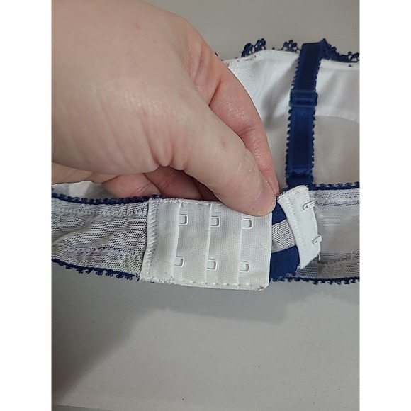 Ambrielle White Floral Full Coverage Adjustable Underwire Push Up Bra Size 36C - Picture 4 of 6